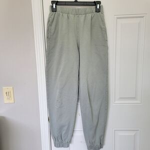 John Galt Sage Light Green Sweatpants Gathered Ankle Comfy Casual OS Small